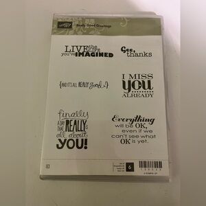 Stampin' Up! Really Good Greetings Stamp Set - Black